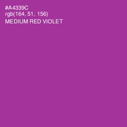 #A4339C - Medium Red Violet Color Image