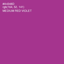 #A4348D - Medium Red Violet Color Image