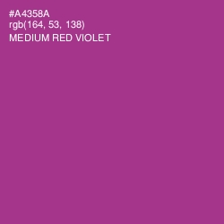 #A4358A - Medium Red Violet Color Image