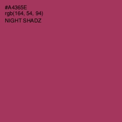 #A4365E - Night Shadz Color Image