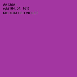 #A436A1 - Medium Red Violet Color Image