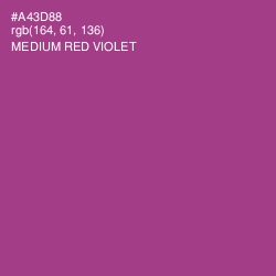 #A43D88 - Medium Red Violet Color Image