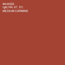 #A44333 - Medium Carmine Color Image