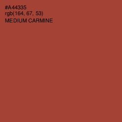 #A44335 - Medium Carmine Color Image