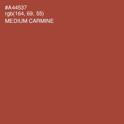 #A44537 - Medium Carmine Color Image