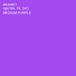 #A44AF1 - Medium Purple Color Image