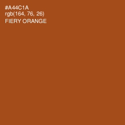 #A44C1A - Fiery Orange Color Image