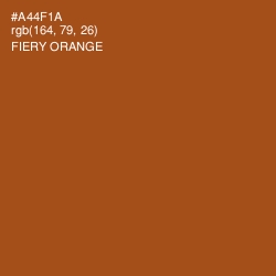 #A44F1A - Fiery Orange Color Image