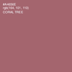 #A4656E - Coral Tree Color Image