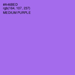 #A46BED - Medium Purple Color Image