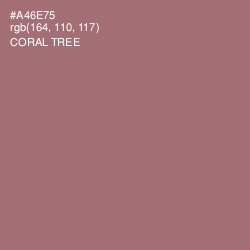 #A46E75 - Coral Tree Color Image