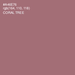 #A46E76 - Coral Tree Color Image