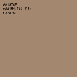 #A4876F - Sandal Color Image