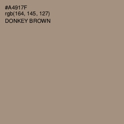 #A4917F - Donkey Brown Color Image
