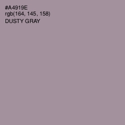 #A4919E - Dusty Gray Color Image