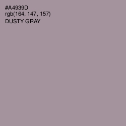 #A4939D - Dusty Gray Color Image