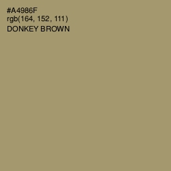 #A4986F - Donkey Brown Color Image
