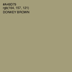 #A49D79 - Donkey Brown Color Image