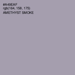 #A49EAF - Amethyst Smoke Color Image