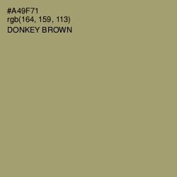 #A49F71 - Donkey Brown Color Image