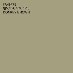 #A49F7E - Donkey Brown Color Image