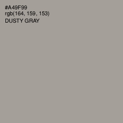 #A49F99 - Dusty Gray Color Image