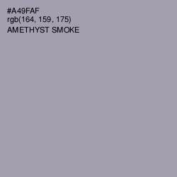 #A49FAF - Amethyst Smoke Color Image