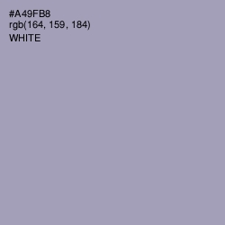 #A49FB8 - Amethyst Smoke Color Image