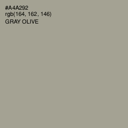 #A4A292 - Gray Olive Color Image