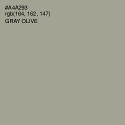 #A4A293 - Gray Olive Color Image