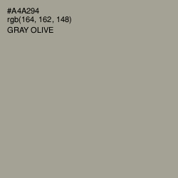 #A4A294 - Gray Olive Color Image