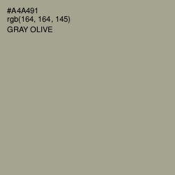 #A4A491 - Gray Olive Color Image