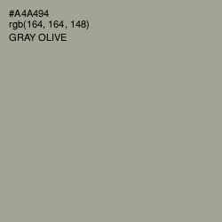 #A4A494 - Gray Olive Color Image