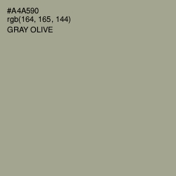 #A4A590 - Gray Olive Color Image