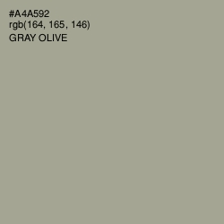 #A4A592 - Gray Olive Color Image