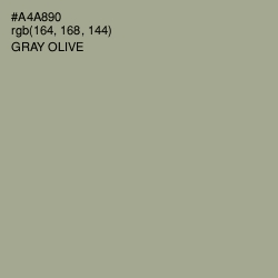 #A4A890 - Gray Olive Color Image