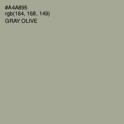 #A4A895 - Gray Olive Color Image