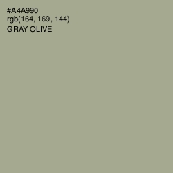#A4A990 - Gray Olive Color Image