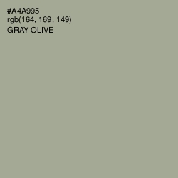 #A4A995 - Gray Olive Color Image