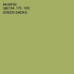 #A4AF64 - Green Smoke Color Image
