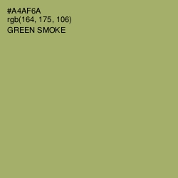 #A4AF6A - Green Smoke Color Image