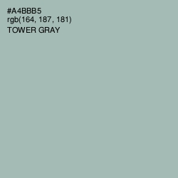 #A4BBB5 - Tower Gray Color Image