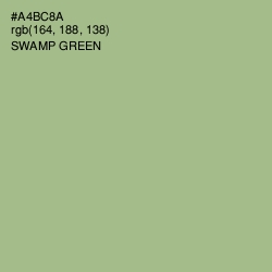 #A4BC8A - Swamp Green Color Image