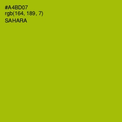 #A4BD07 - Sahara Color Image