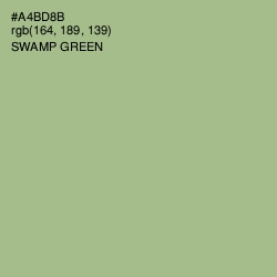 #A4BD8B - Swamp Green Color Image