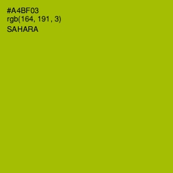 #A4BF03 - Sahara Color Image