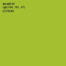 #A4BF2F - Citron Color Image