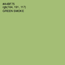 #A4BF75 - Green Smoke Color Image