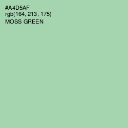 #A4D5AF - Moss Green Color Image