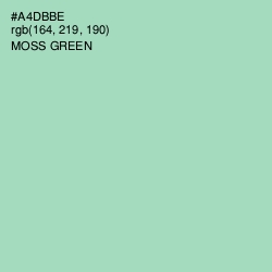 #A4DBBE - Moss Green Color Image